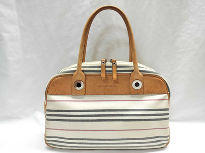 BURBERRY Canvas Nova Check Border Handbag
