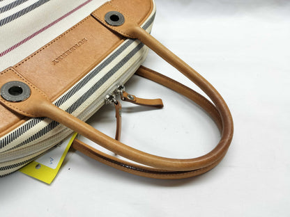 BURBERRY Canvas Nova Check Border Handbag