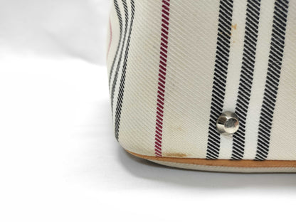 BURBERRY Canvas Nova Check Border Handbag