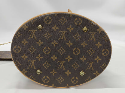 LOUIS VUITTON Monogram Bucket GM Tote Bag with Pouch