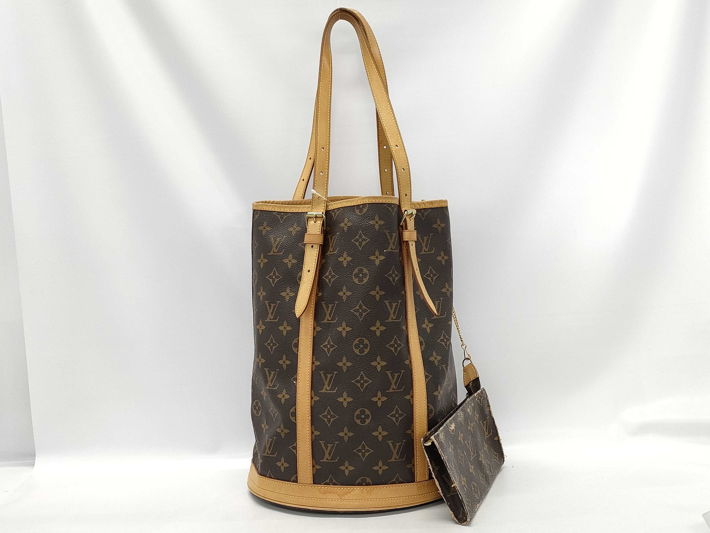 LOUIS VUITTON Monogram Bucket GM Tote Bag with Pouch