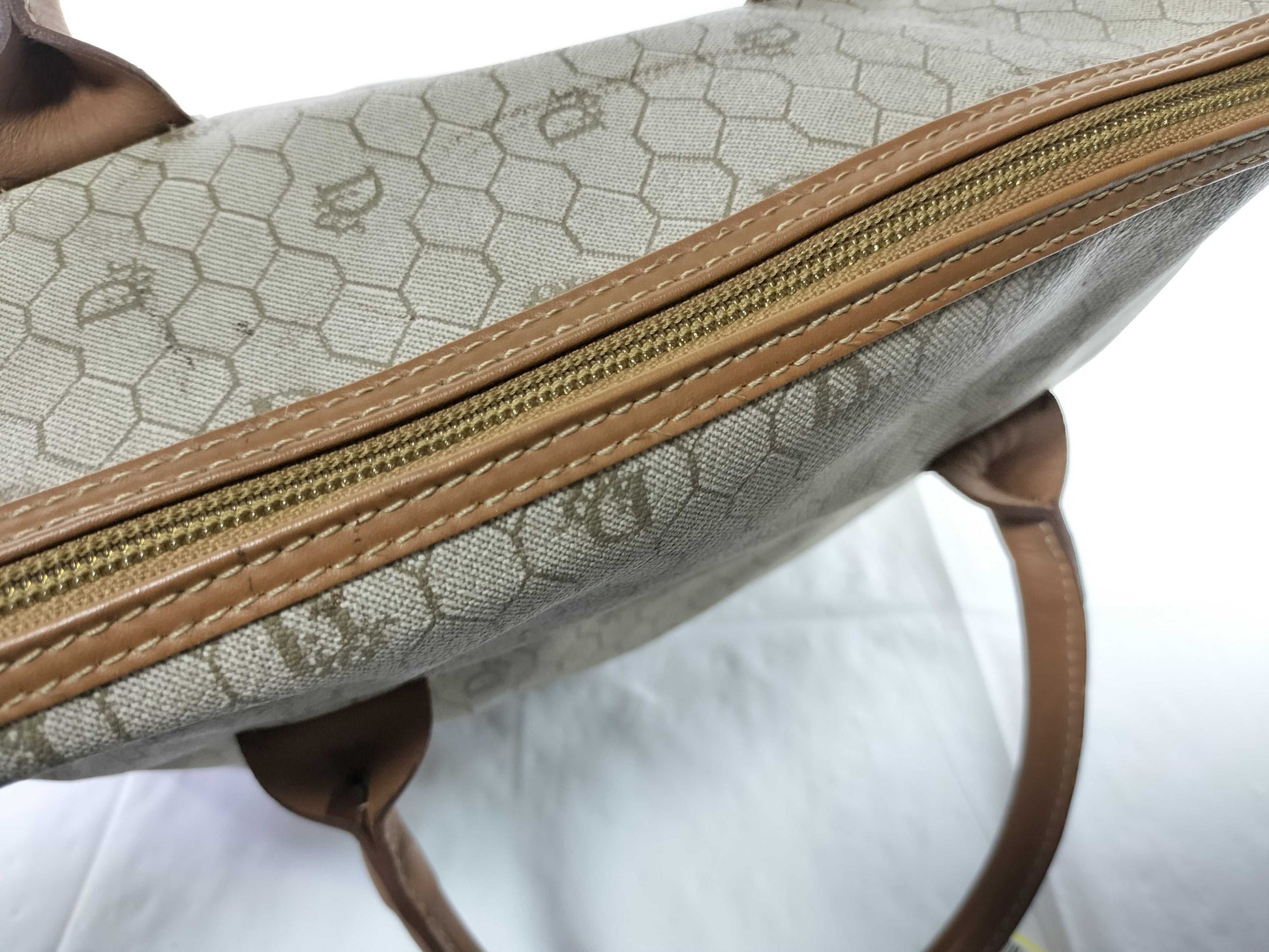 Dior Honeycomb Tote Bag with Edge Stain