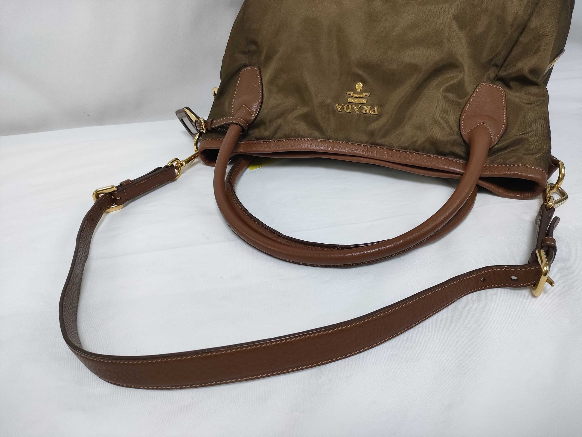 PRADA Nylon x Leather 2-Way Tote Bag