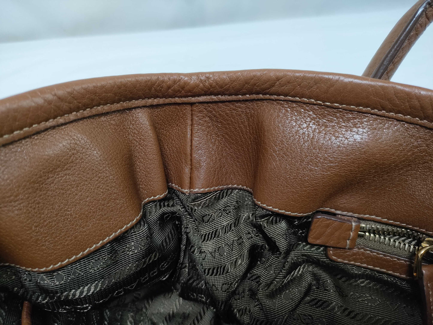 PRADA Nylon x Leather 2-Way Tote Bag