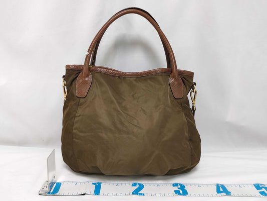 PRADA Nylon x Leather 2-Way Tote Bag