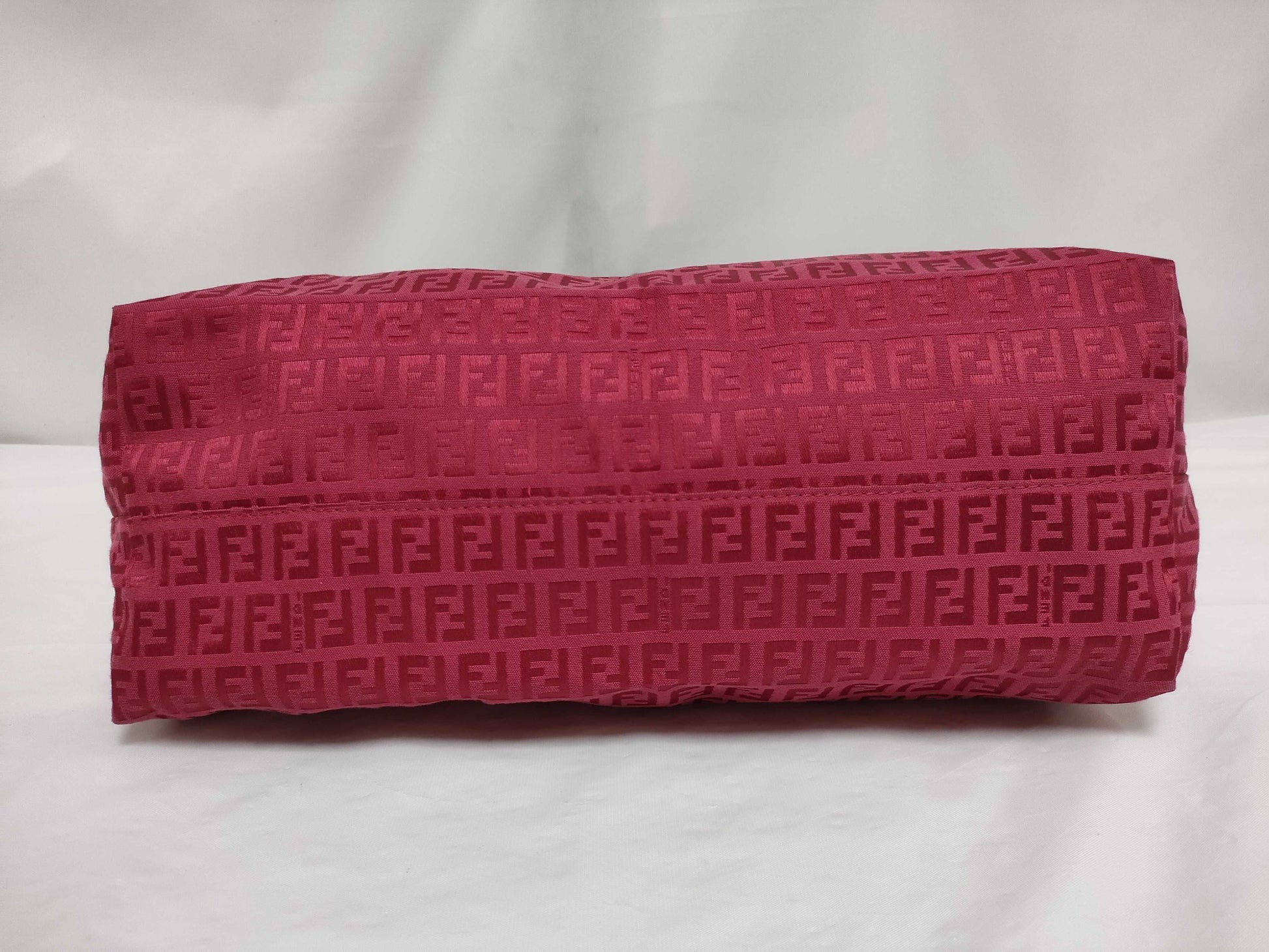 FENDI Zucca Roll Tote Bag Red Tote Bag