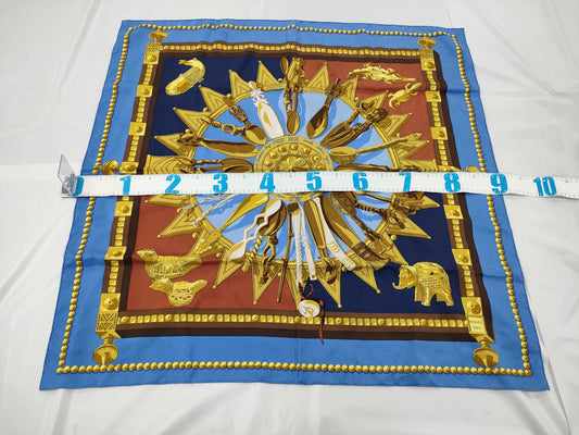 HERMES Carre 90 Cuillers Dafrique African Spoon Scarf