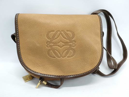 LOEWE Leather Shoulder Anagram Shoulder Bag
