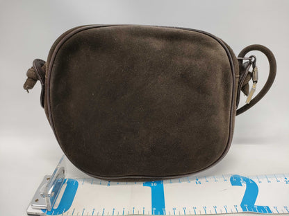 LOEWE Suede Shoulder Anagram Shoulder Bag