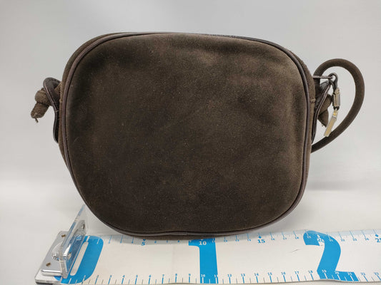LOEWE Suede Shoulder Anagram Shoulder Bag