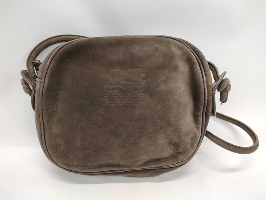 LOEWE Suede Shoulder Anagram Shoulder Bag
