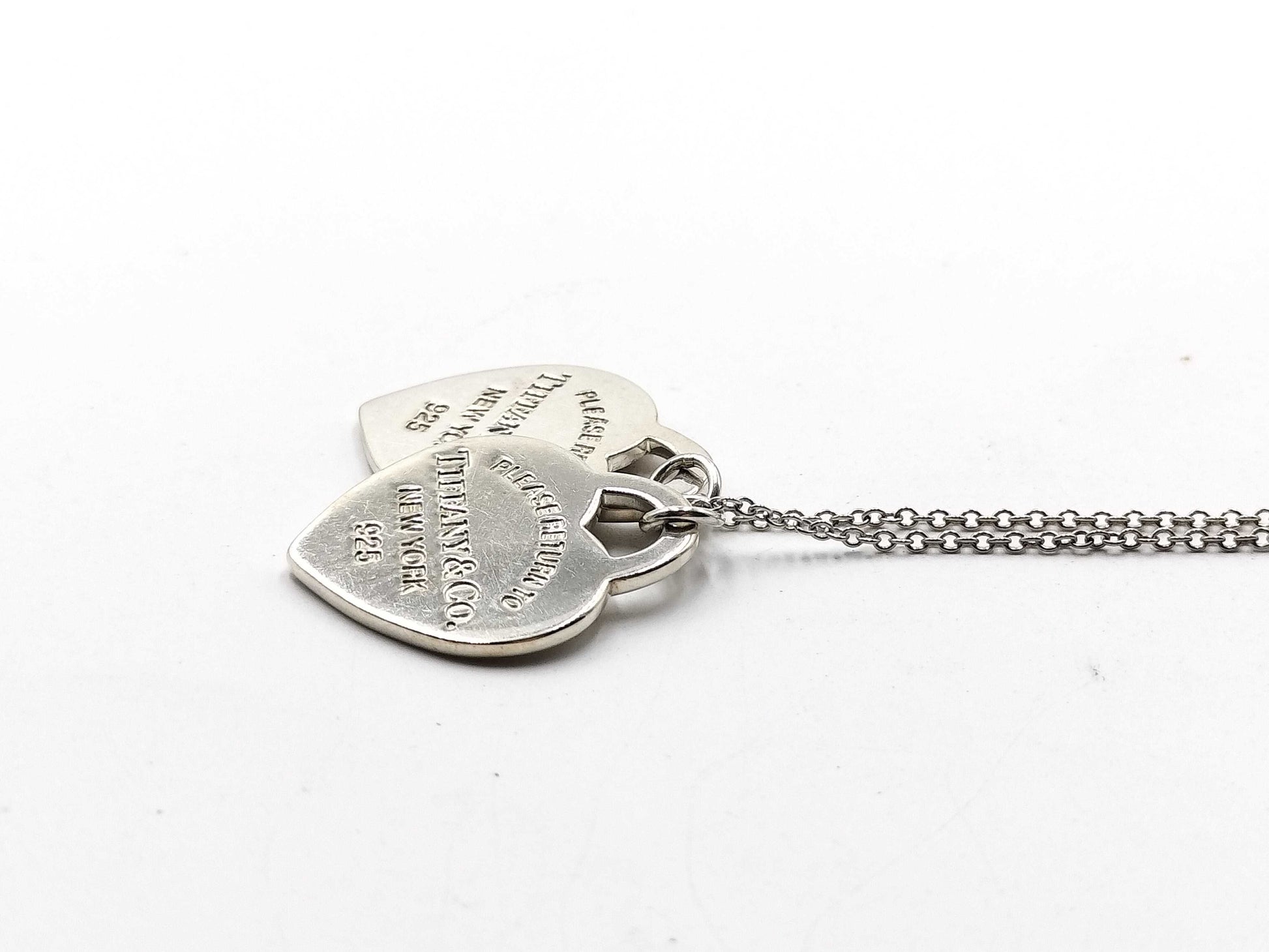 Tiffany & Co. Necklace / Return to Tiffany Double Heart Tag NC SV925 Necklace