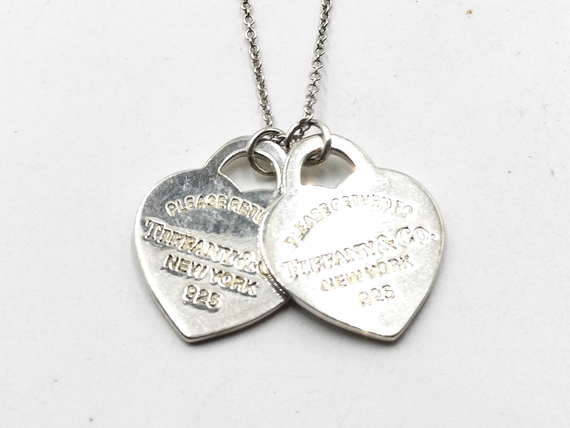 Tiffany & Co. Necklace / Return to Tiffany Double Heart Tag NC SV925 Necklace