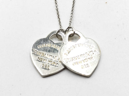 Tiffany & Co. Necklace / Return to Tiffany Double Heart Tag NC SV925 Necklace