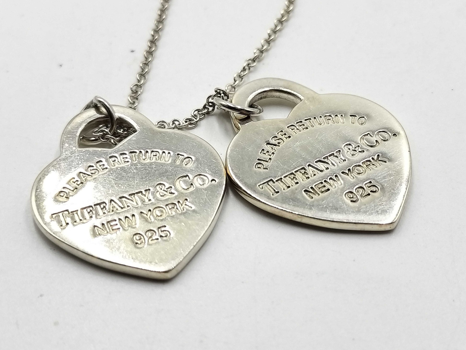 Tiffany & Co. Necklace / Return to Tiffany Double Heart Tag NC SV925 Necklace