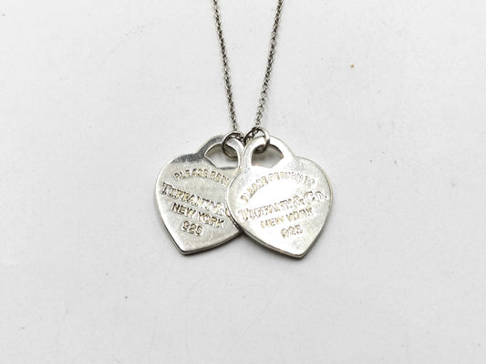 Tiffany & Co. Necklace / Return to Tiffany Double Heart Tag NC SV925 Necklace