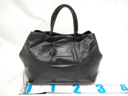 PRADA Prada Ribbon All Leather Black Handbag