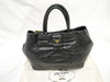 PRADA Prada Ribbon All Leather Black Handbag