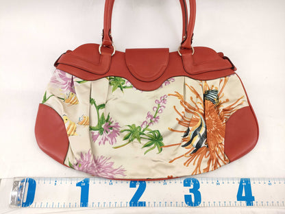 Salvatore Ferragamo Gancini Fish/Floral Design Handbag