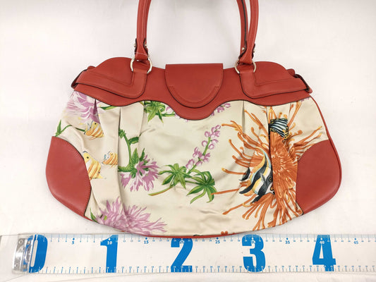 Salvatore Ferragamo Gancini Fish/Floral Design Handbag