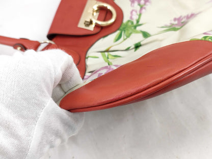 Salvatore Ferragamo Gancini Fish/Floral Design Handbag