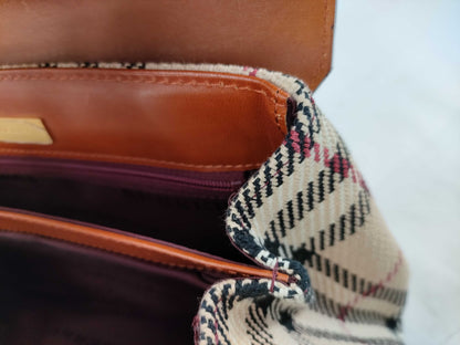 BURBERRY Canvas x Leather Tote Bag Handbag