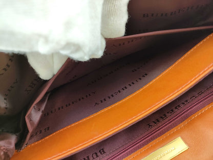 BURBERRY Canvas x Leather Tote Bag Handbag