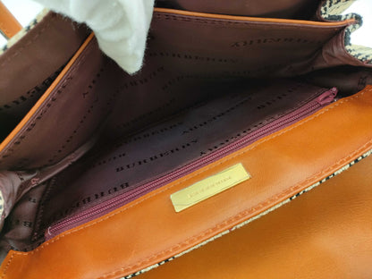 BURBERRY Canvas x Leather Tote Bag Handbag