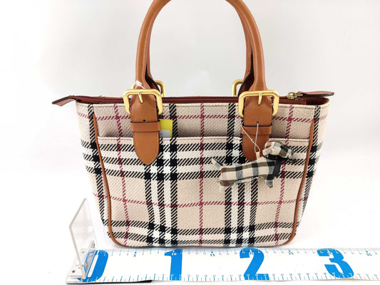 BURBERRY Canvas Tote Bag Handbag