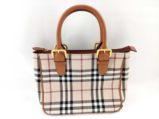 BURBERRY Canvas Tote Bag Handbag