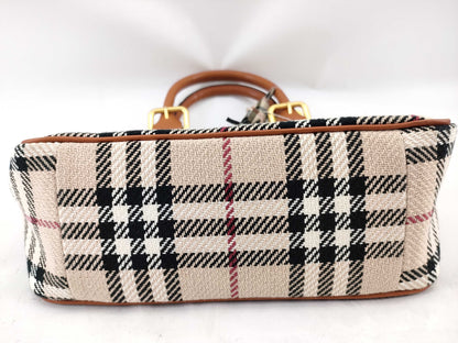 BURBERRY Canvas Tote Bag Handbag