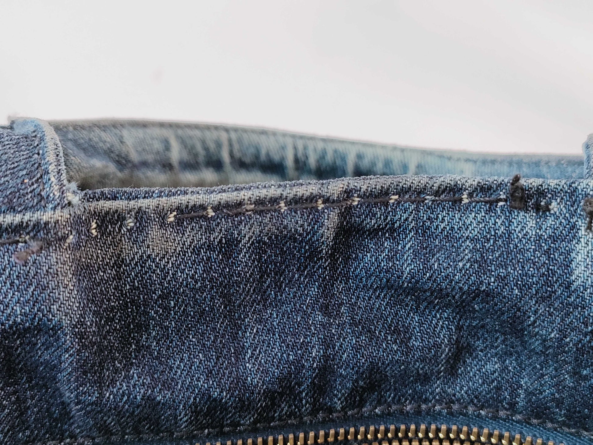 PRADA Canapa Denim 2-Way Handbag