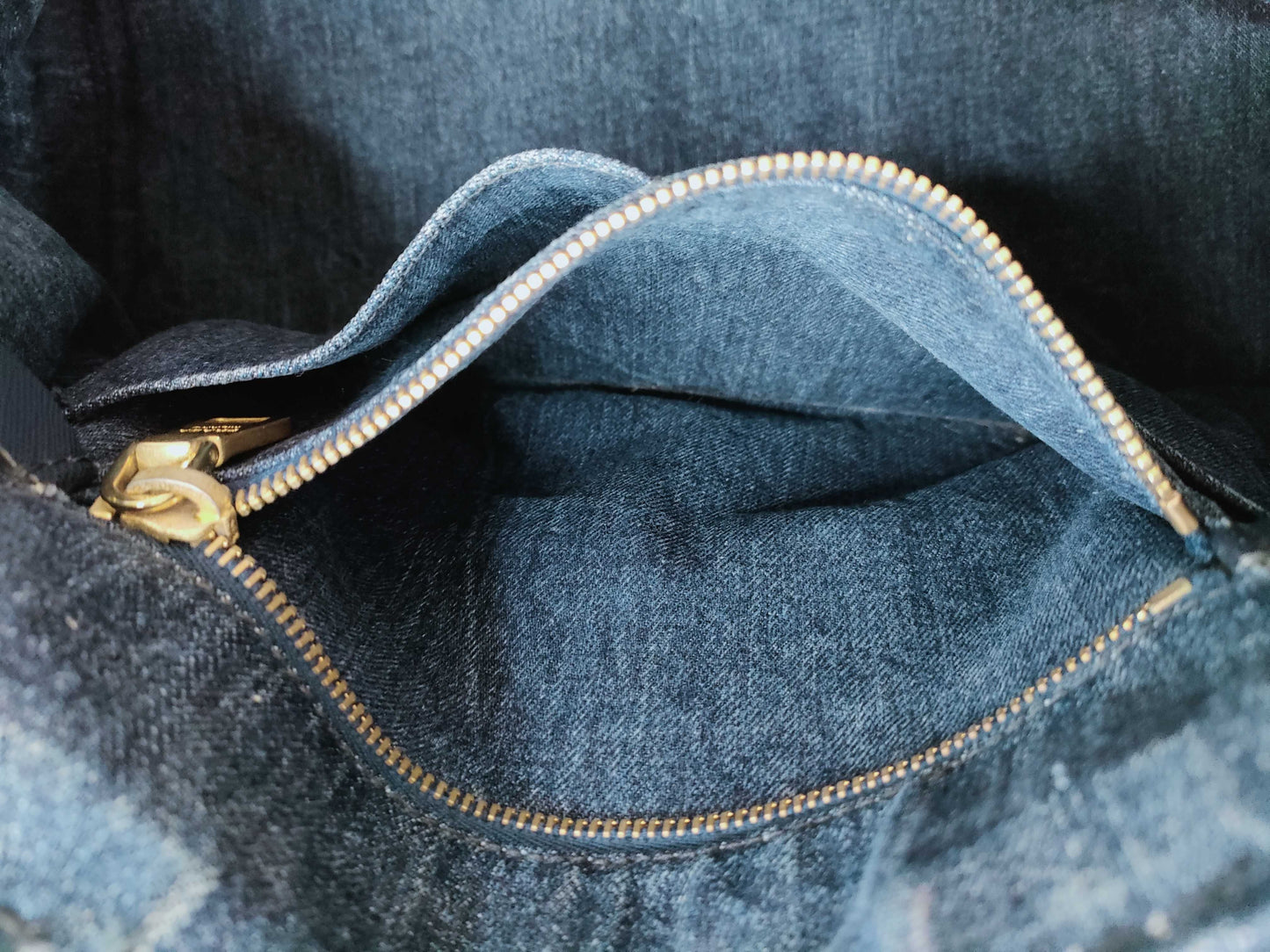 PRADA Canapa Denim 2-Way Handbag