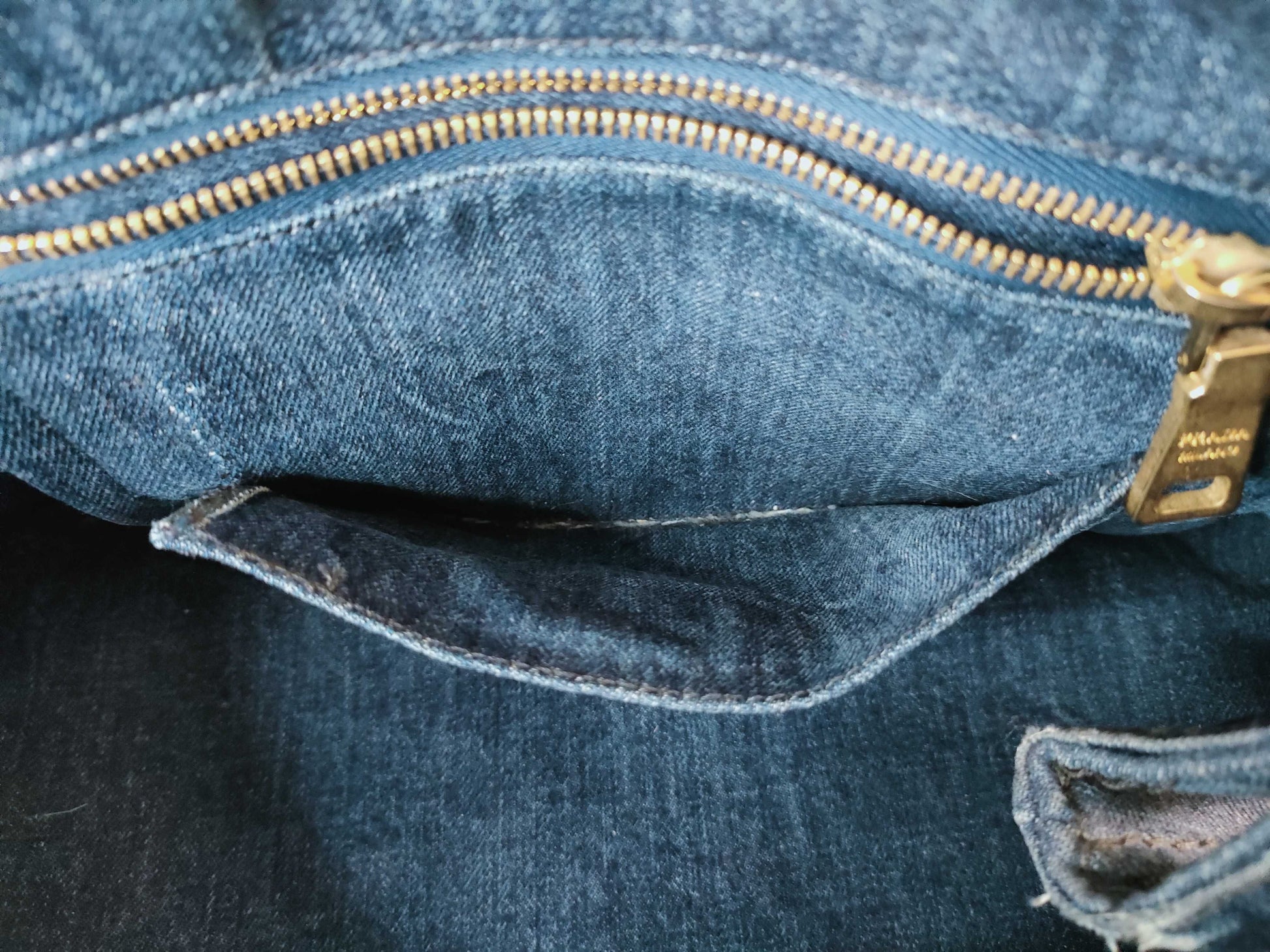 PRADA Canapa Denim 2-Way Handbag