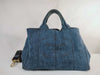 PRADA Canapa Denim 2-Way Handbag