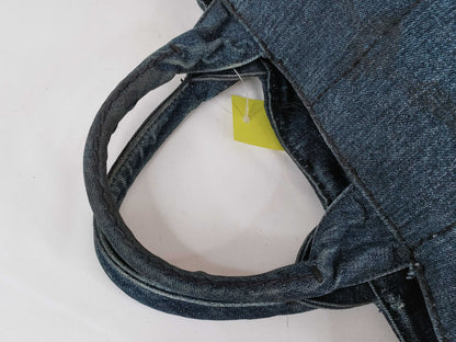 PRADA Canapa Denim 2-Way Handbag