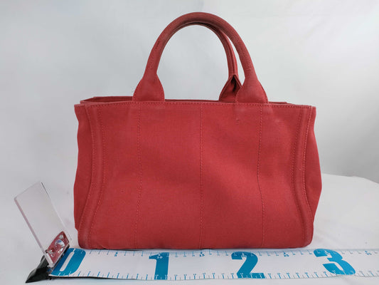 PRADA Bejeweled Canapa Canvas Handbag