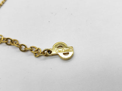 Dior logo rhinestone necklace