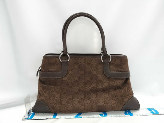 Salvatore Ferragamo Gancini Cotton Handbag