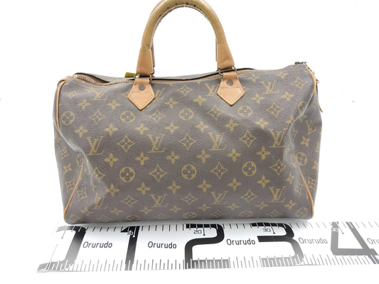 Louis Vuitton Monogram Speedy 35 Made in USA Paper Tag Vintage Boston Bag