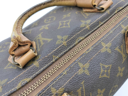 Louis Vuitton Monogram Speedy 35 Made in USA Paper Tag Vintage Boston Bag