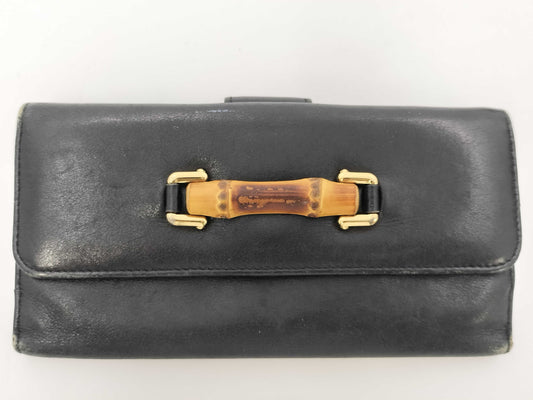GUCCI Bamboo Long Wallet Leather 035 661 4863 0 Wallet