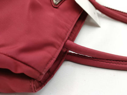 PRADA nylon tote bag, red