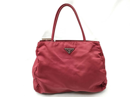 PRADA nylon tote bag, red