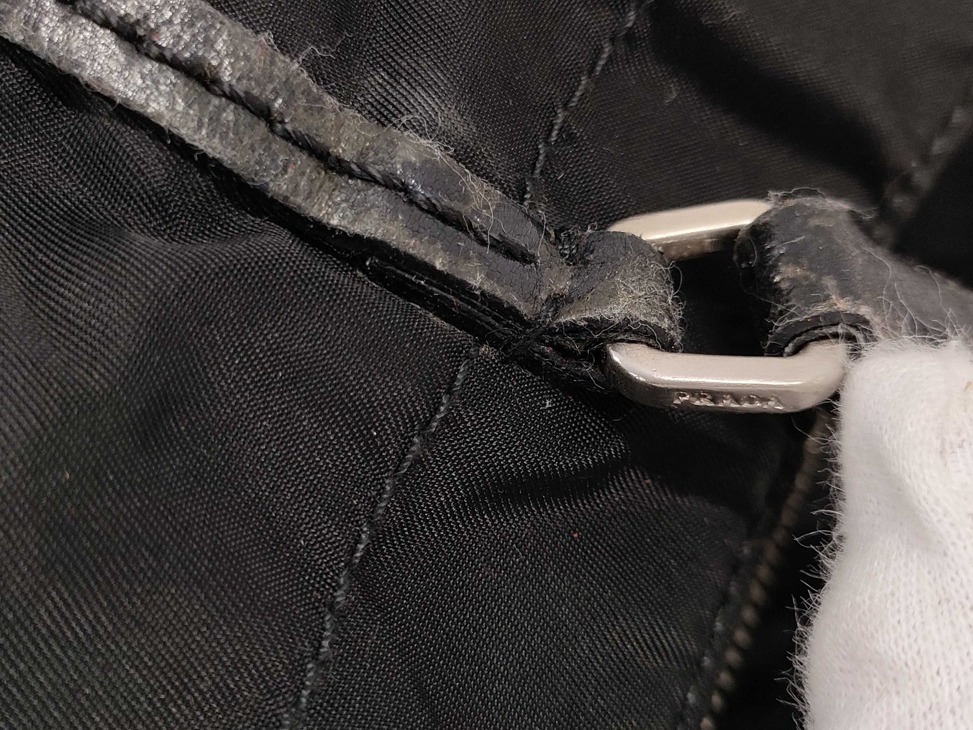 PRADA nylon tote bag with logo
