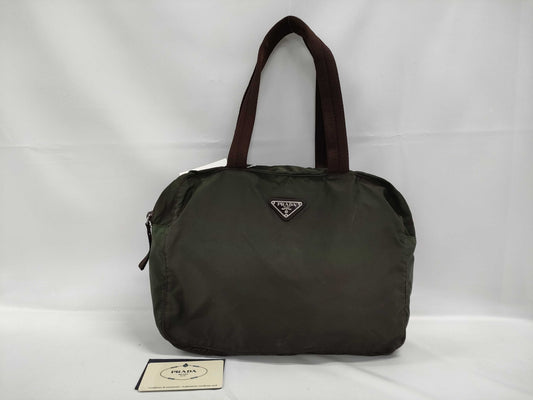 PRADA Nylon Tote Bag Khaki Tote Bag