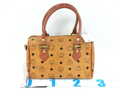 MCM Visetos Mini Boston 2-way Handbag
