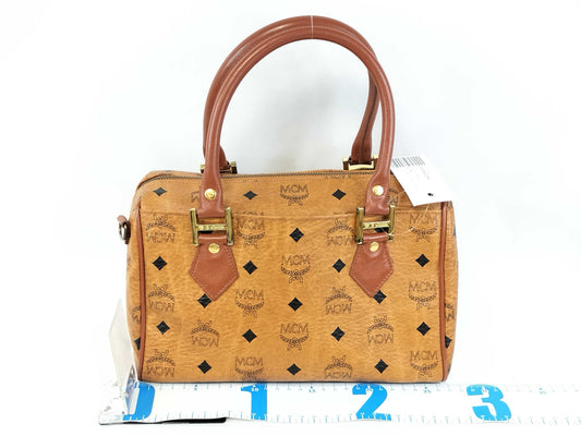 MCM Visetos Mini Boston 2-way Handbag
