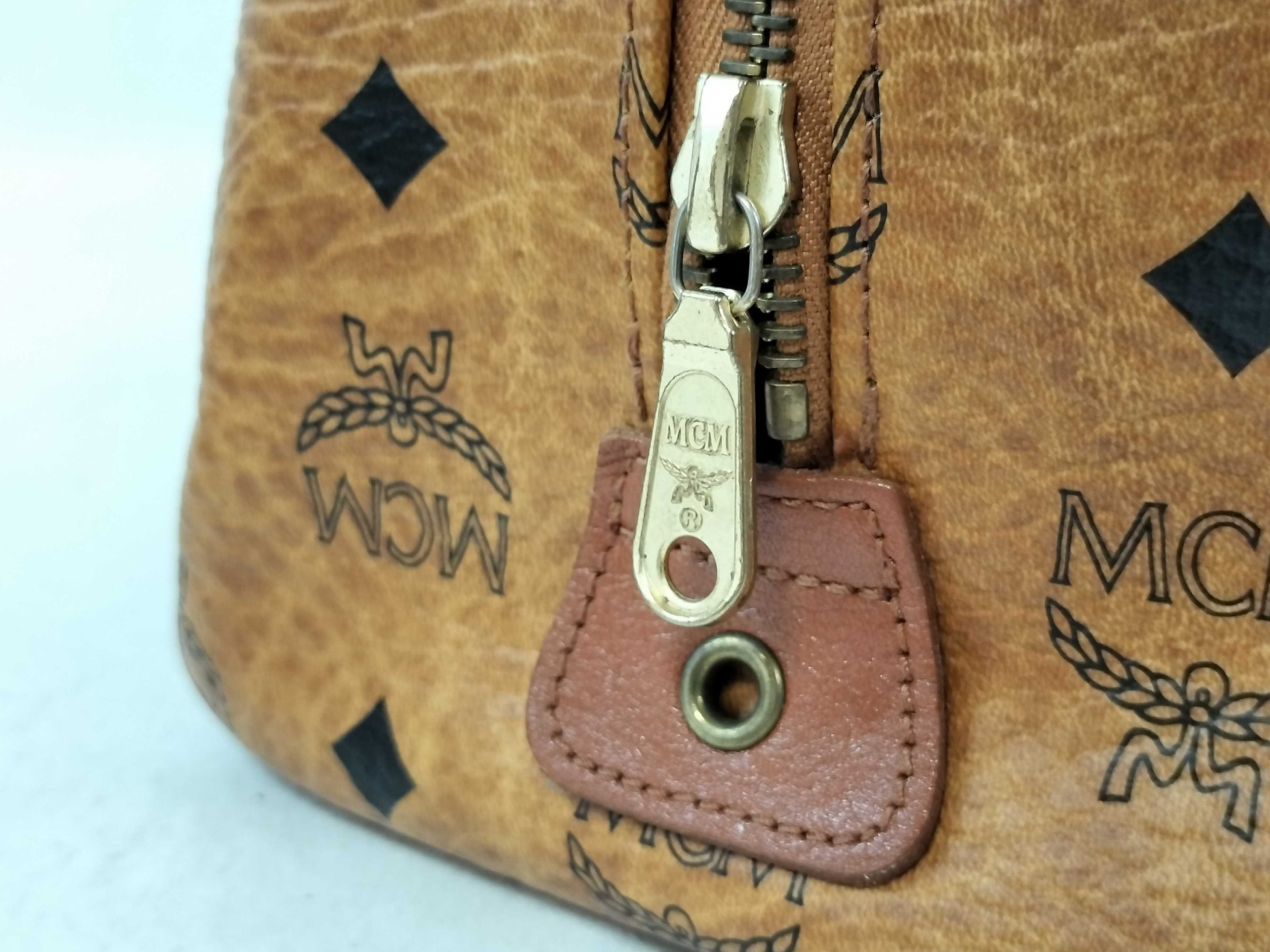 MCM Visetos Mini Boston 2-way Handbag