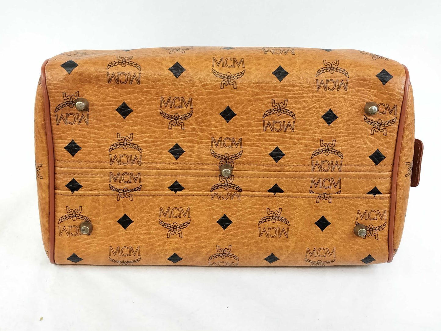 MCM Visetos Mini Boston 2-way Handbag